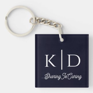 Personalized Double Monogram Acrylic Keychain