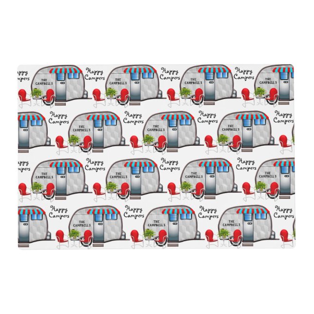 Personalized Double Sided Camper Placemat (Front)