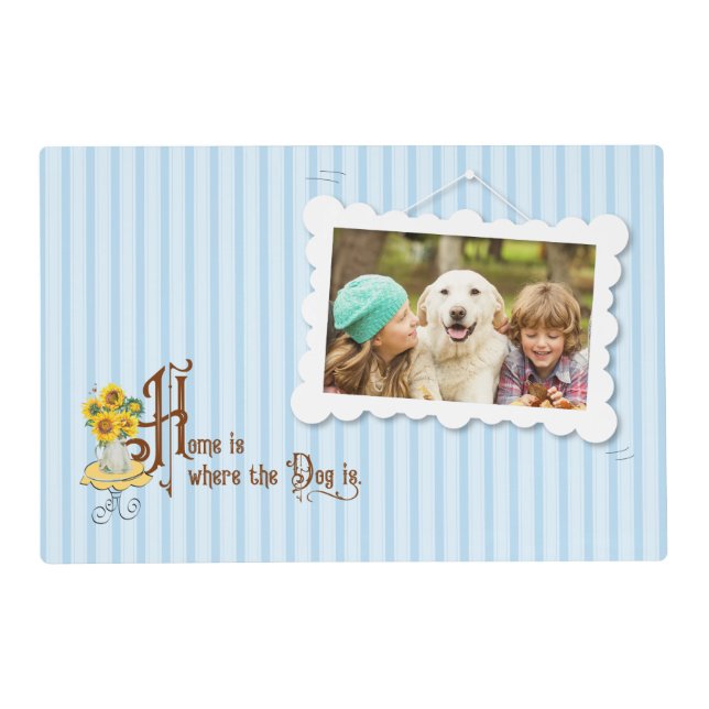 Personalized double-sided Dog & Family Placemat (Front)
