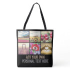 Personalized double sided photo grid custom text