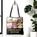 Personalized Double Sided Photo Grid Custom Text Tote Bag at Zazzle