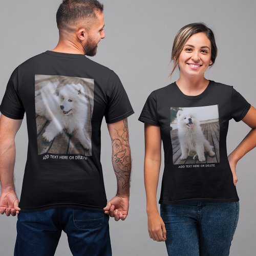 Personalized Double Sided Photo Text T_Shirt
