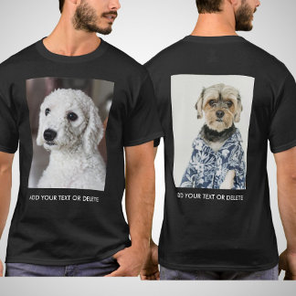 Personalized Double Sided Photo Text  T-Shirt
