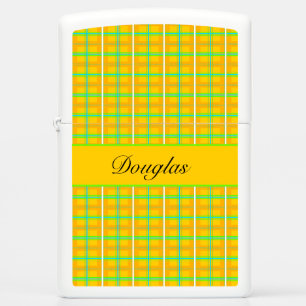 Personalized Douglas Tartan Flame Style Zippo Lighter