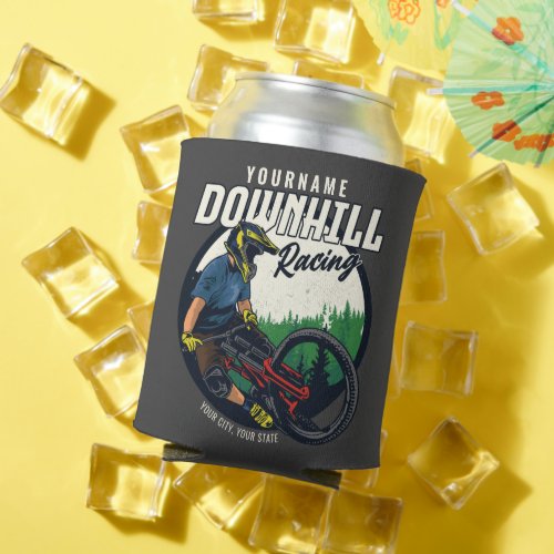 Personalized Downhill Racing Mountain Bike Trail   Can Cooler