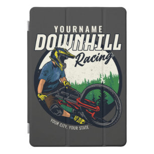 Personalized Downhill Racing Mountain Bike Trail iPad Pro Cover