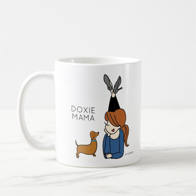 Personalized Doxie Mama Coffee Mug (Left)