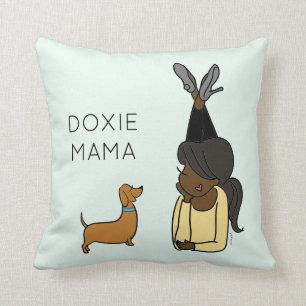 Personalized Doxie Mama Throw Pillow
