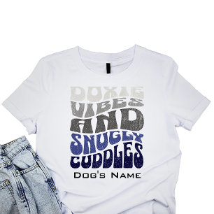 PERSONALIZED Doxie Vibes Snuggly Cuddles Retro T-Shirt