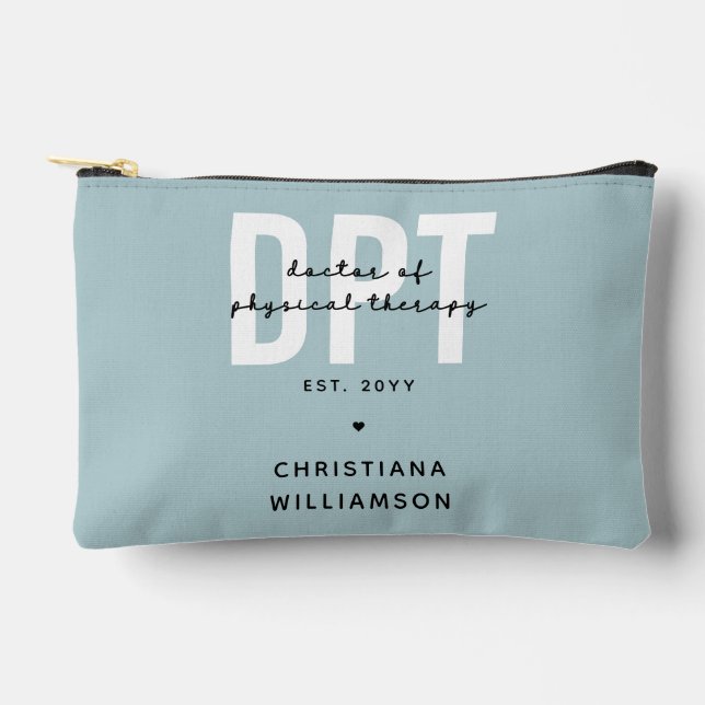 Personalized DPT Doctor of Physical Therapy Accessory Pouch (Front)