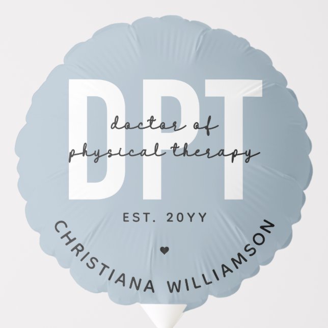 Personalized DPT Doctor of Physical Therapy Balloon (Front)