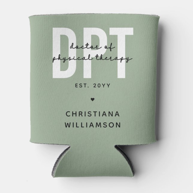 Personalized DPT Doctor of Physical Therapy Can Cooler (Front)
