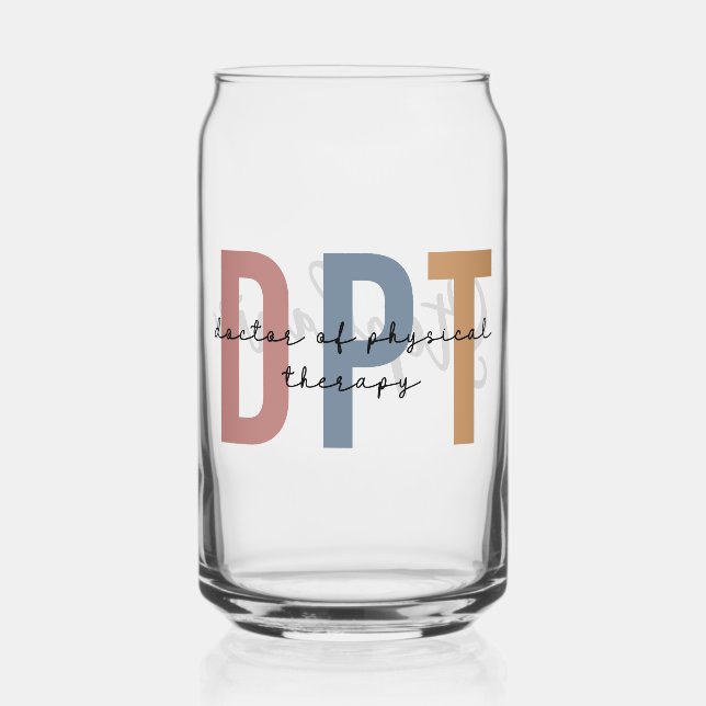 Personalized DPT Doctor of Physical Therapy Can Glass (Front)