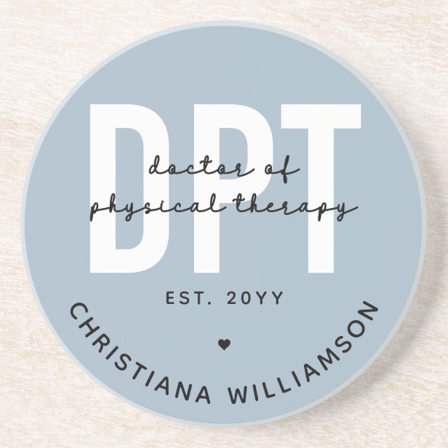 Personalized DPT Doctor of Physical Therapy Coaster (Front)