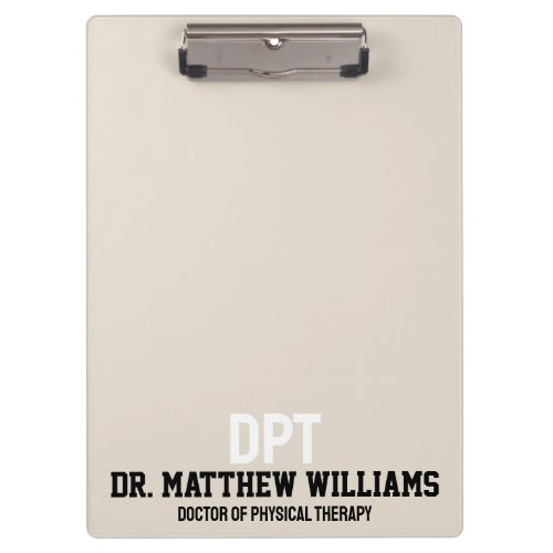 Personalized DPT Doctor of Physical Therapy Gift Clipboard