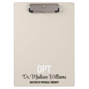 Personalized DPT Doctor of Physical Therapy Gift Clipboard