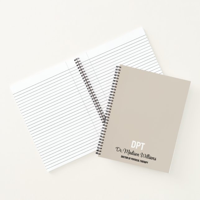 Personalized DPT Doctor of Physical Therapy Gift Notebook (Inside)
