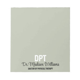 Personalized DPT Doctor of Physical Therapy Gift Notepad