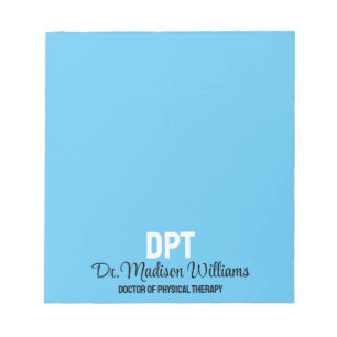 Personalized DPT Doctor of Physical Therapy Gift Notepad