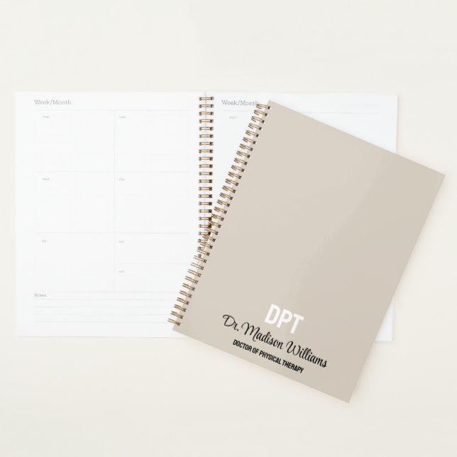 Personalized DPT Doctor of Physical Therapy Gift Planner (Display)