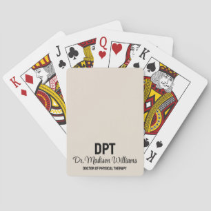 Personalized DPT Doctor of Physical Therapy Gift Poker Cards