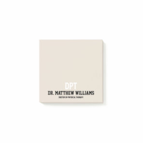 Personalized DPT Doctor of Physical Therapy Gift Post-it Notes