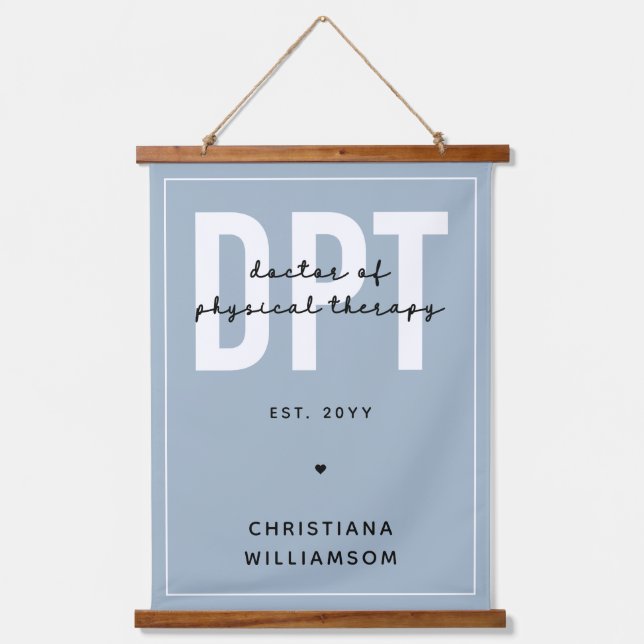 Personalized DPT Doctor of Physical Therapy Hanging Tapestry (Front)