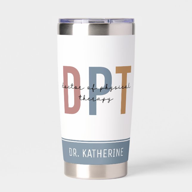 Personalized DPT Doctor of Physical Therapy Insulated Tumbler (Front)