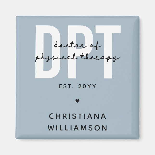 Personalized DPT Doctor of Physical Therapy Magnet (Front)