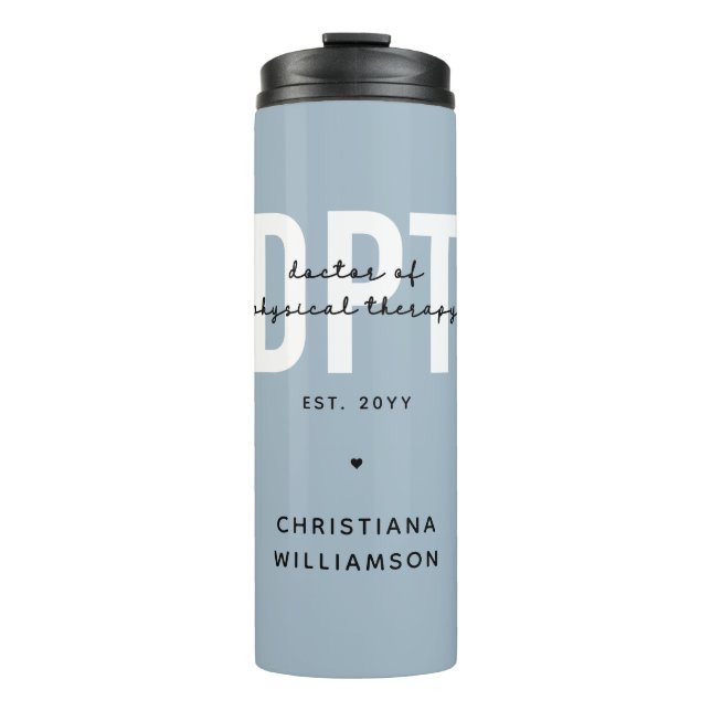 Personalized DPT Doctor of Physical Therapy Thermal Tumbler (Front)