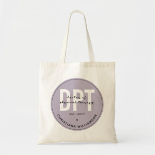 Personalized DPT Doctor of Physical Therapy Tote Bag