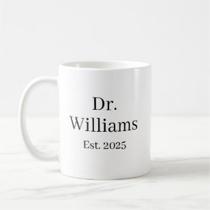 Personalized Dr Coffee Mug, name Ceramic Mug E
