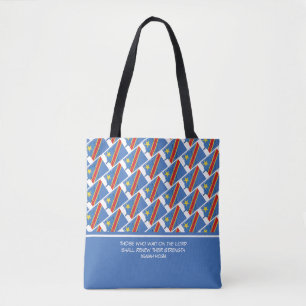 Personalized DR CONGO FLAG Custom Scripture Tote Bag