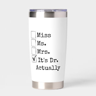 Personalized DR Graduation Mug, New Doctor Gift Insulated Tumbler