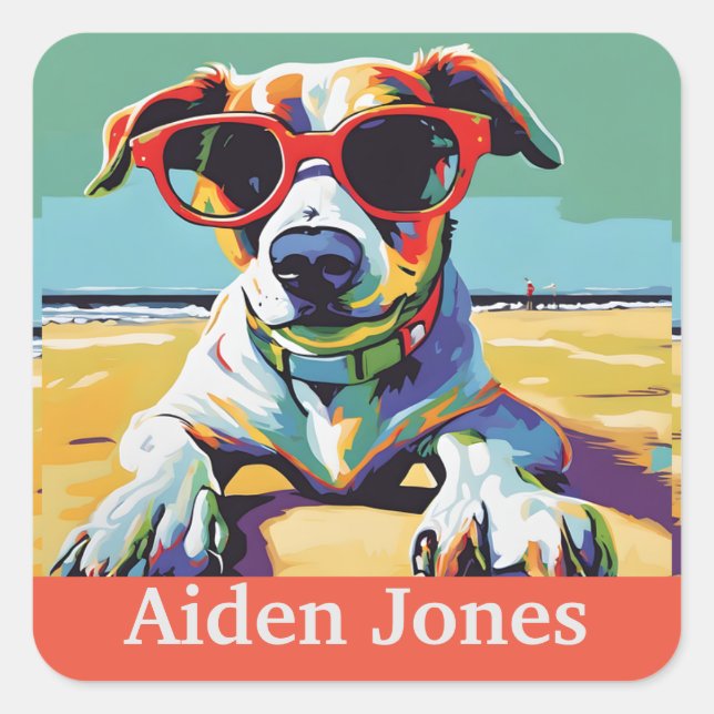 Personalized dragon stickers colorful (Front)