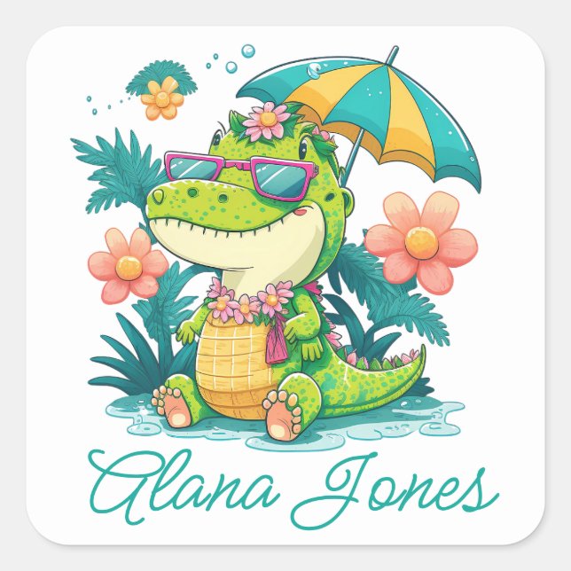 Personalized dragon stickers colorful (Front)