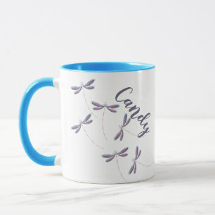 Personalized Dragonflies in flight Mug