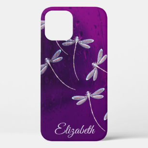 Personalized Dragonflies on water iPhone 12 Case