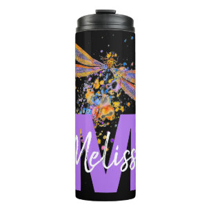 Personalized Dragonfly splatter Thermal Tumbler
