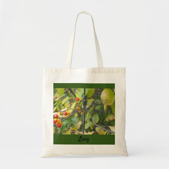 Personalized Dragonfly Tote Bag (Front)