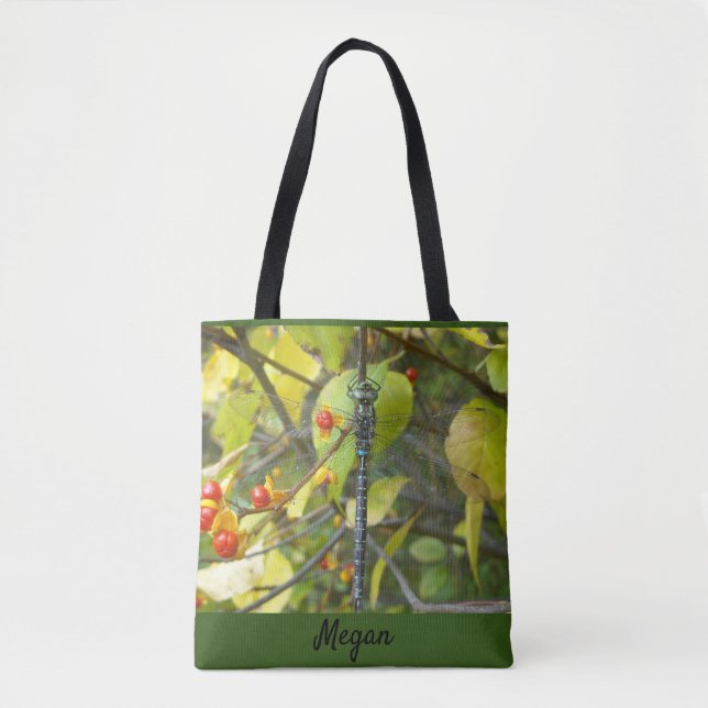 Personalized Dragonfly Tote Bag (Front)