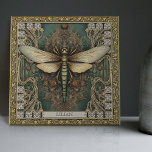 Personalized Dragonfly Tribal Jewel Earth Tones Ceramic Tile<br><div class="desc">Step into a world of mystical elegance with our Personalized Tribal Jewel Dragonfly Ceramic Tile, a unique piece of decorative art that harmoniously melds elements of happycore and carpet punk aesthetics. Inspired by the strength and spirituality of the dragonfly, this design becomes more than just a decoration; it becomes a...</div>