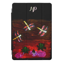 Personalized Dragonfly Waterlily Pond  iPad Pro Cover