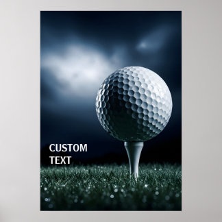 Personalized Dramatic Golf Ball Poster