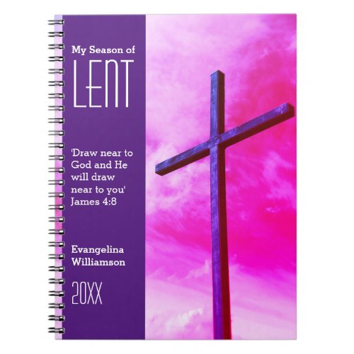 Personalized Draw Near To God Lenten Devotional Notebook
