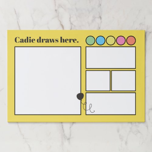 Personalized drawing pad for kids