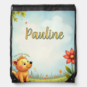 personalized drawstring backpack - customized name