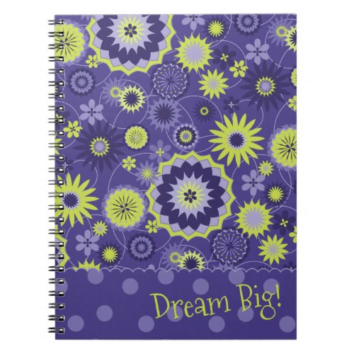 Personalized Dream Big Purple Notebook