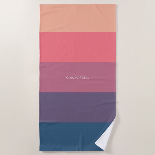 Personalized Dream Colors Beach Towel (Front)