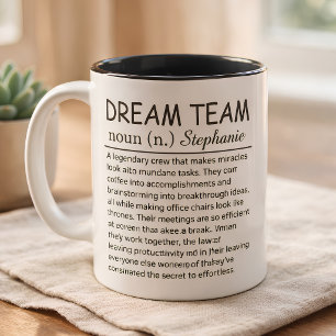 Personalized Dream Team Definition Two-Tone Coffee Mug